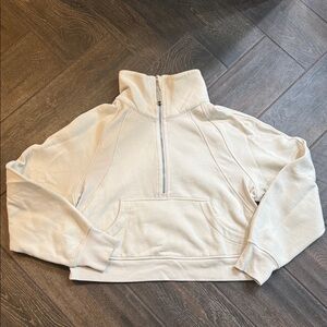 lululemon 3/4 zip cropped scuba hoodie